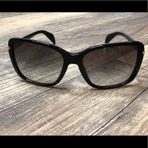 Prada Sunglasses Black Gradient Lens Square Frame